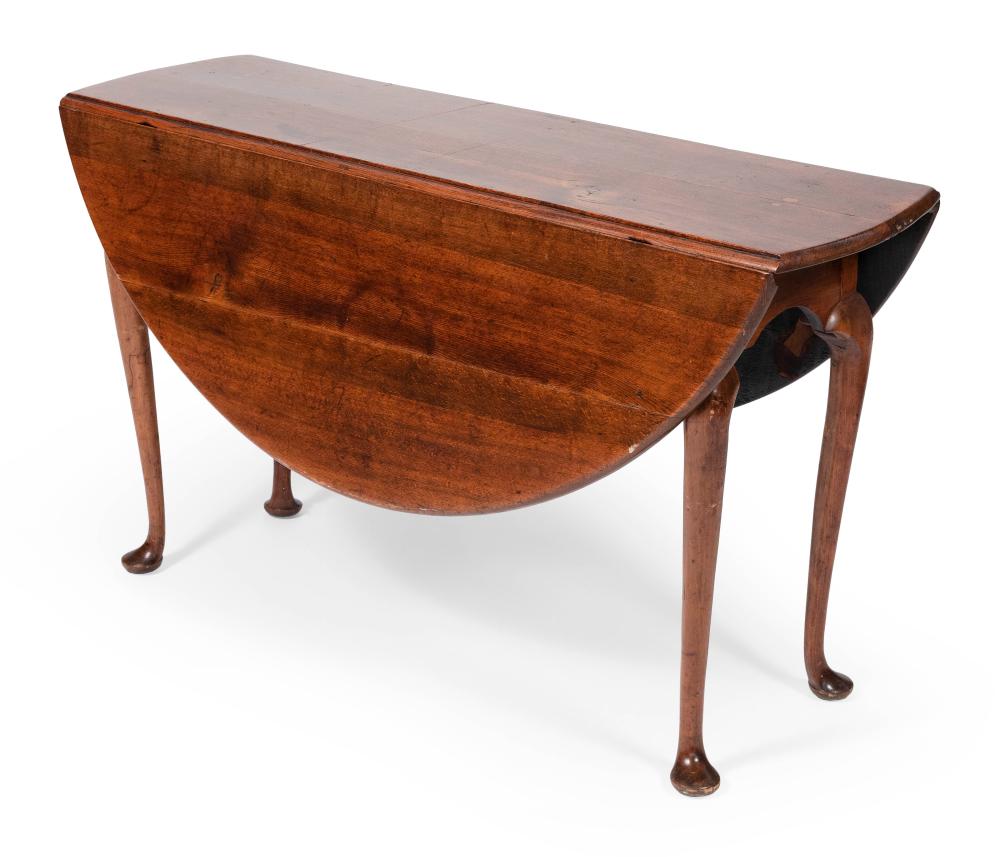 Appraisal: ENGLISH QUEEN ANNE OVAL-TOP DROP-LEAF TABLE TH CENTURY HEIGHT WIDTH