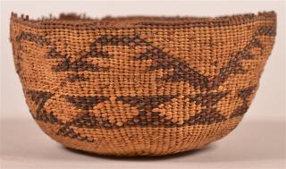 Appraisal: Antique Northern California Indian Basket Twined bear grass and maiden