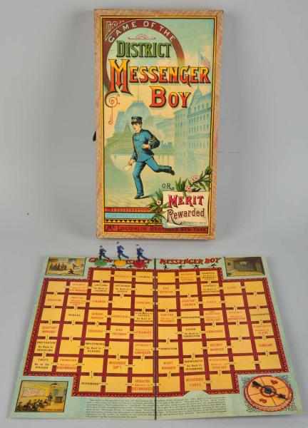 Appraisal: McLoughlin Bros District Messenger Boy Game Dated With spin car