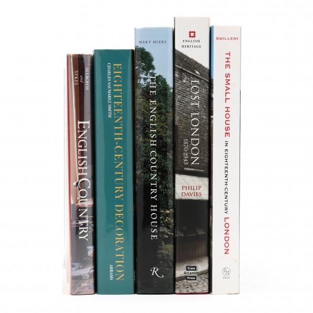 Appraisal: FIVE LARGE BOOKS ON ENGLISH ARCHITECTURE AND DECOR All to