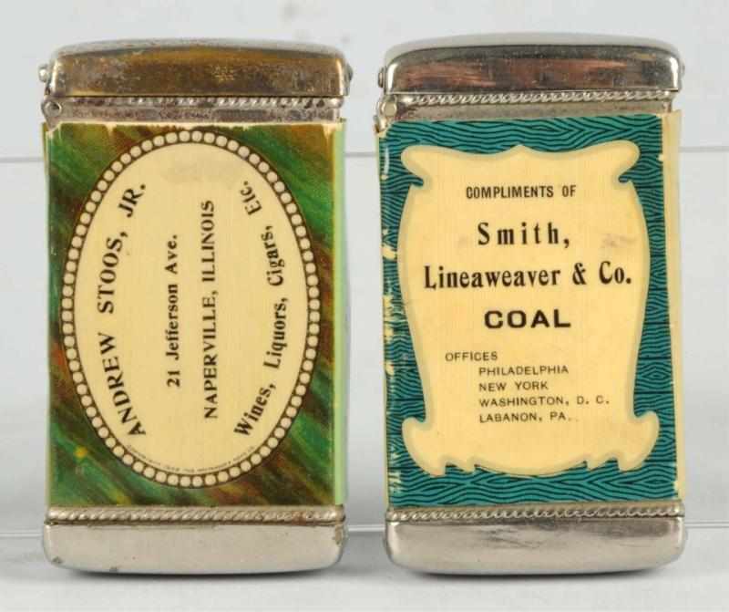 Appraisal: Lot of Advertising Match Safes Liquors and Coal related Overall