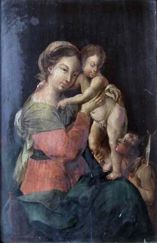 Appraisal: th Century Continental School - Oil painting - Madonna Child