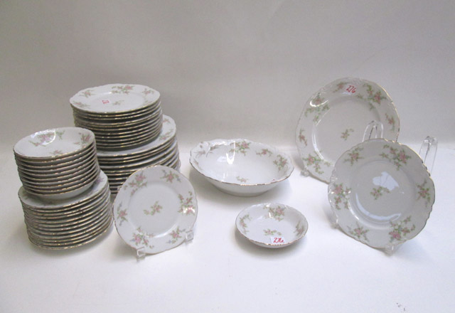 Appraisal: T K THUN CHINA SET forty-nine pieces in the Normandie