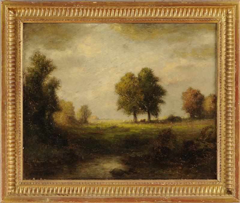 Appraisal: ALBERT INSLEY - SUMMER LANDSCAPE Oil on canvas signed lower