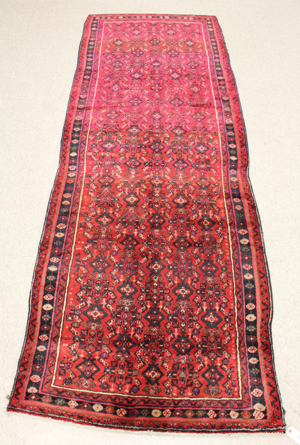 Appraisal: HAND KNOTTED PERSIAN TRIBAL AREA RUG overall Herati floral design