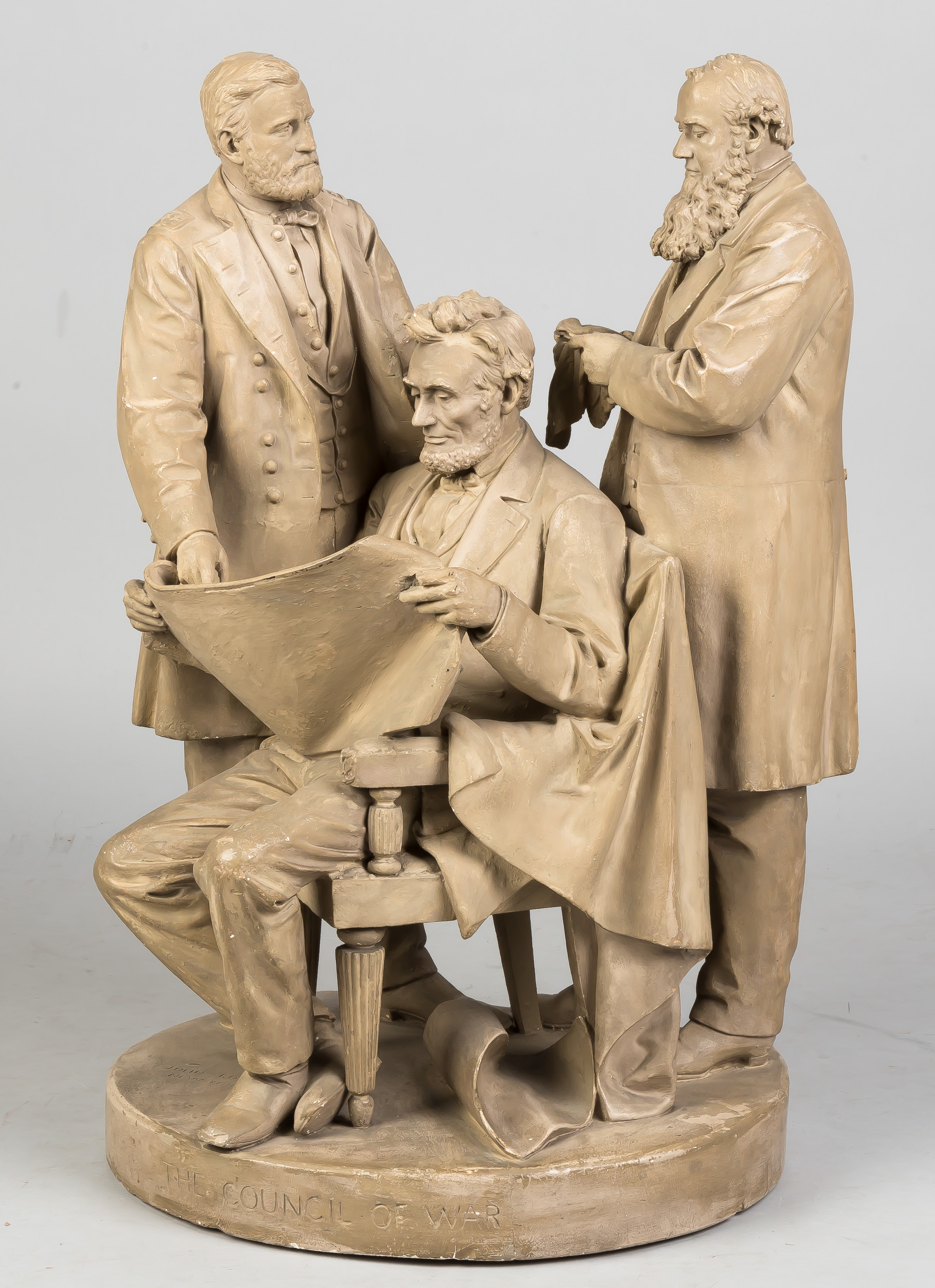 Appraisal: John Rogers American - Plaster Statue Council of War