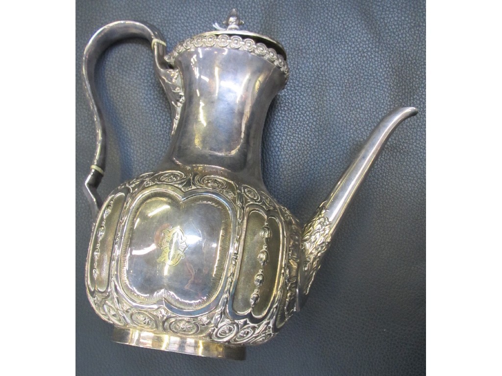 Appraisal: Victorian silver plated coffee pot