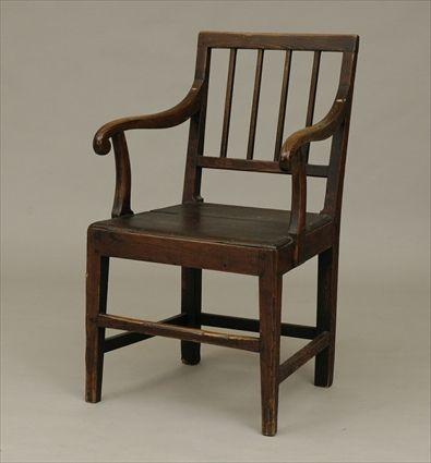 Appraisal: English Elm Armchair