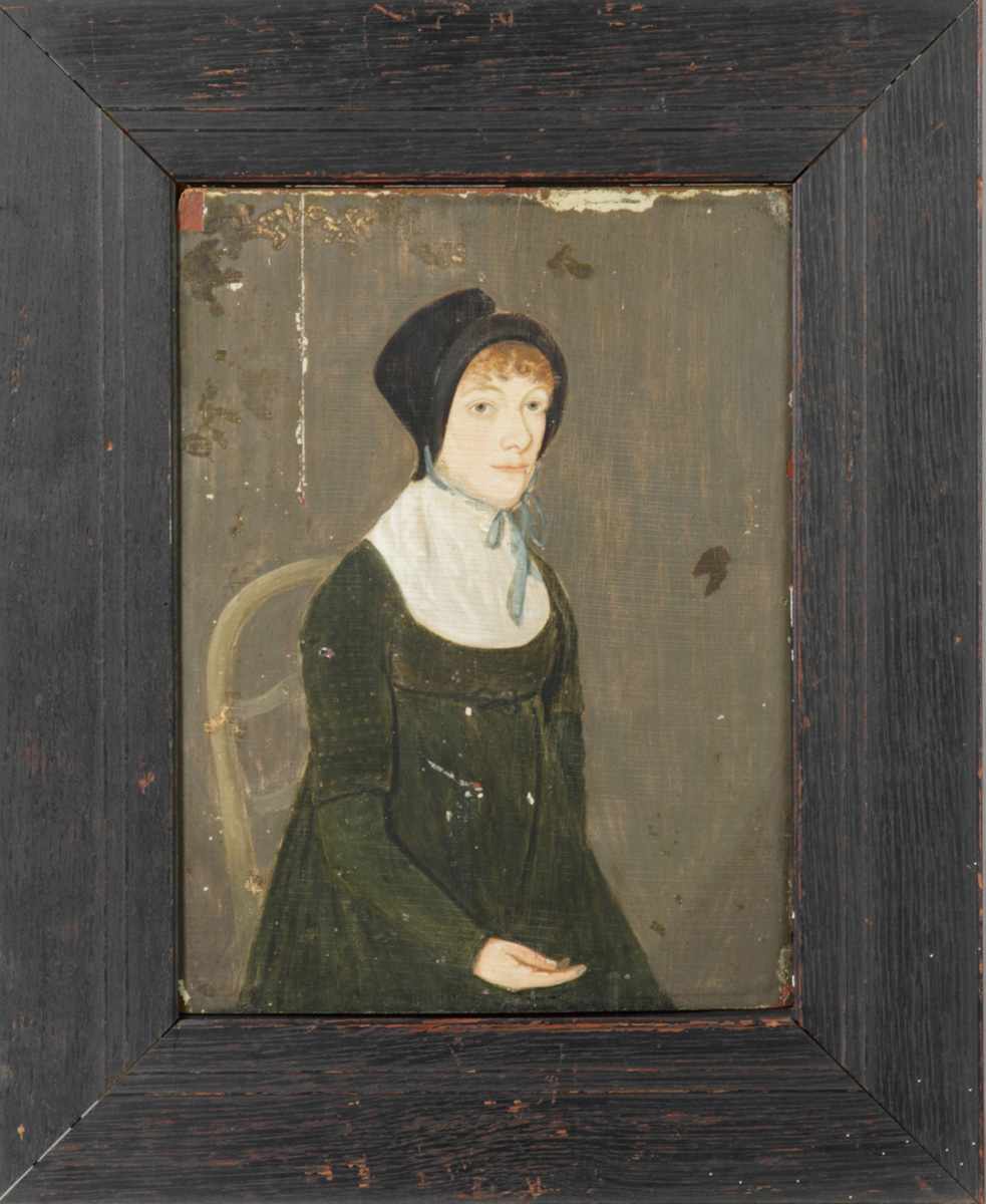 Appraisal: Early th Cent Seated Portrait of a young girl with