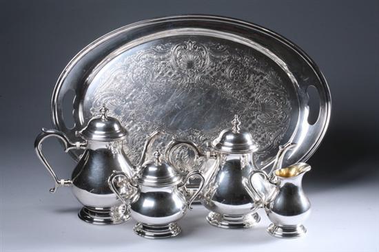 Appraisal: FOUR-PIECE LUNT STERLING SILVER TEA AND COFFEE SERVICE Comprising a