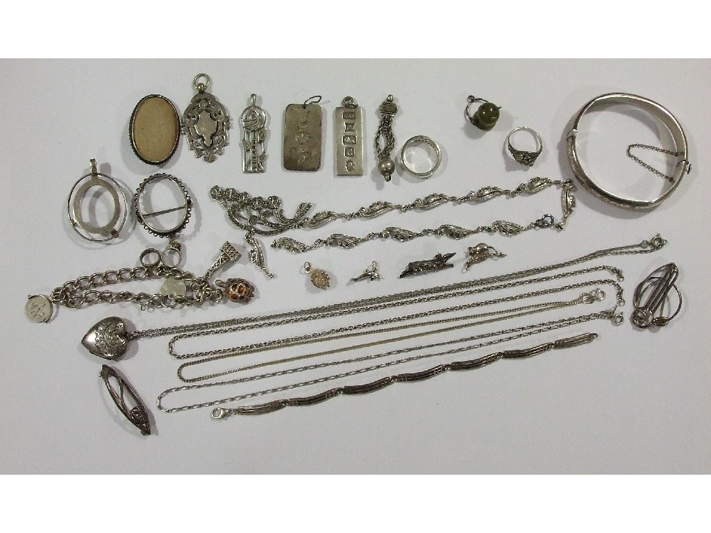 Appraisal: Lot of silver pieces to include Mackintosh style bracelet and