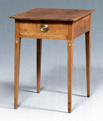 Appraisal: Highly inlaid North Carolina table walnut with poplar and yellow