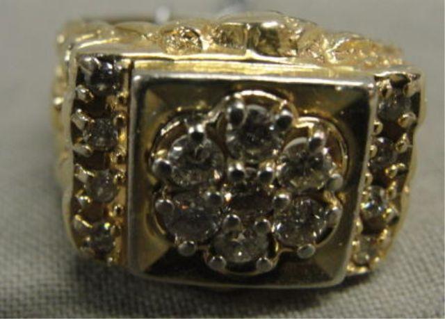 Appraisal: Diamond Encrusted K Gold Ring From a Greenwich area location