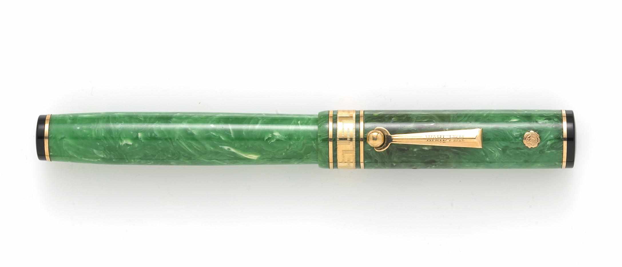 Appraisal: WAHL EVERSHARP Gold Seal Deco Band Oversize Fountain Pen jade