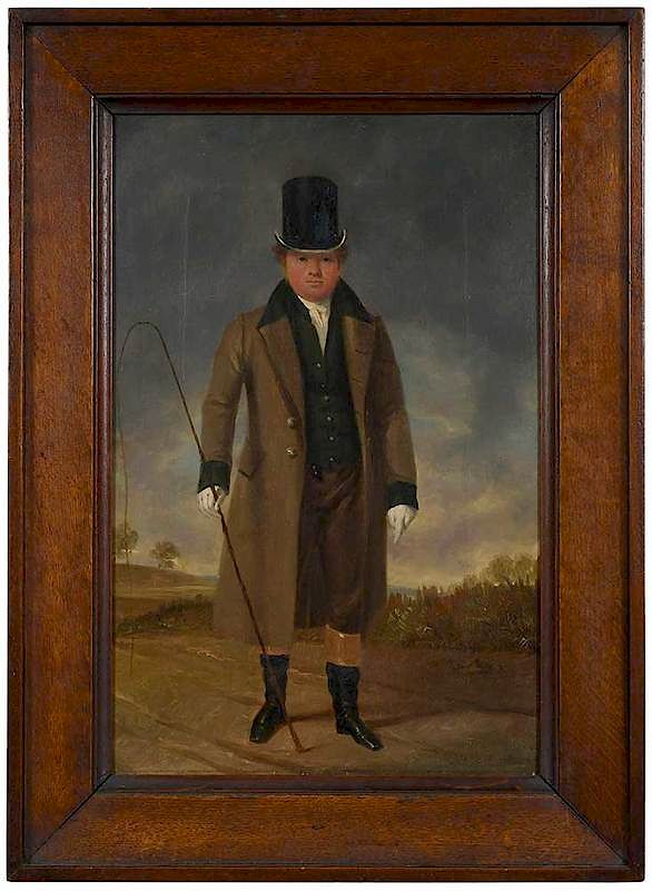 Appraisal: British School Portrait th century Coachman unsigned oil on canvas