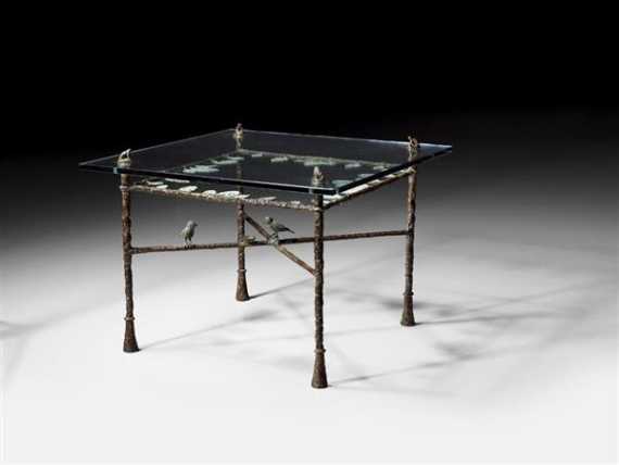 Appraisal: GIACOMETTI DIEGO Stampa - Paris La table-feuilles Mod le bas