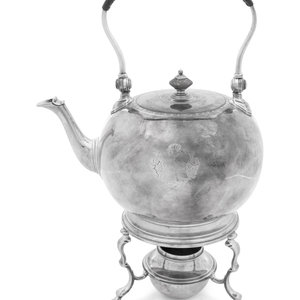 Appraisal: An th Century English Silver Tea Kettle Peze Pilleau London