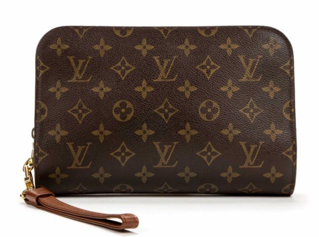 Appraisal: Louis Vuitton Pochette Orsay wallet in brown monogram coated canvas