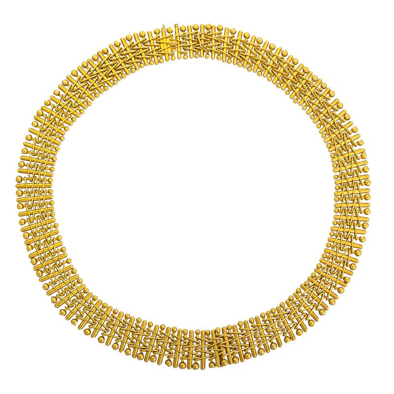 Appraisal: K GOLD FANCY LINK NECKLACE Condition Report