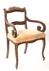 Appraisal: ARM CHAIR - th c inlaid mahogany Dutch style arm