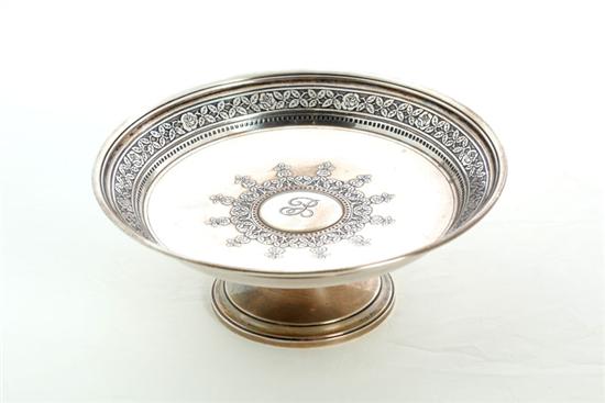 Appraisal: TIFFANY STERLING TAZZA American ca - Small low tazza with