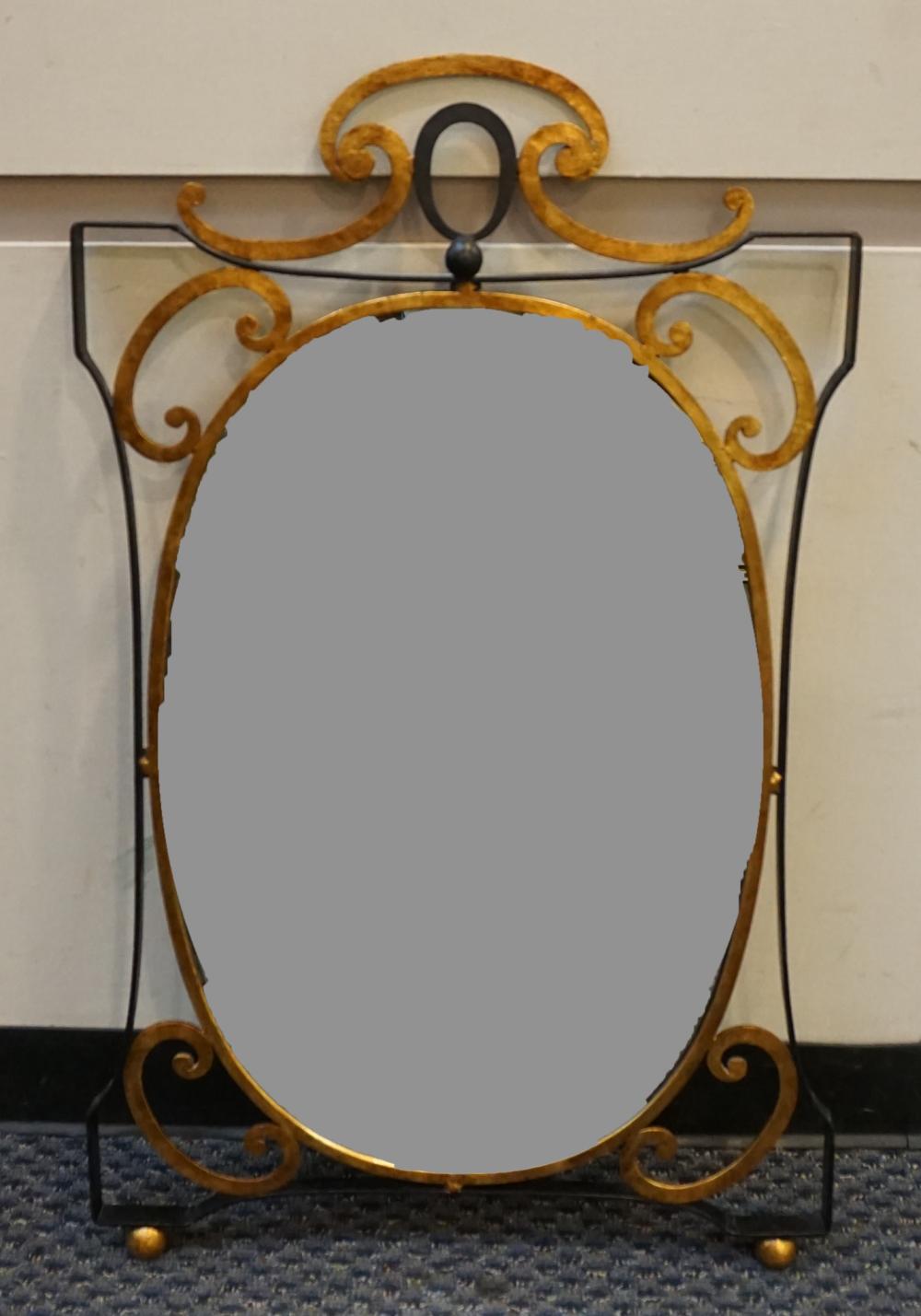 Appraisal: Italian Partial Gilt Metal Mirror Frame x in x cm