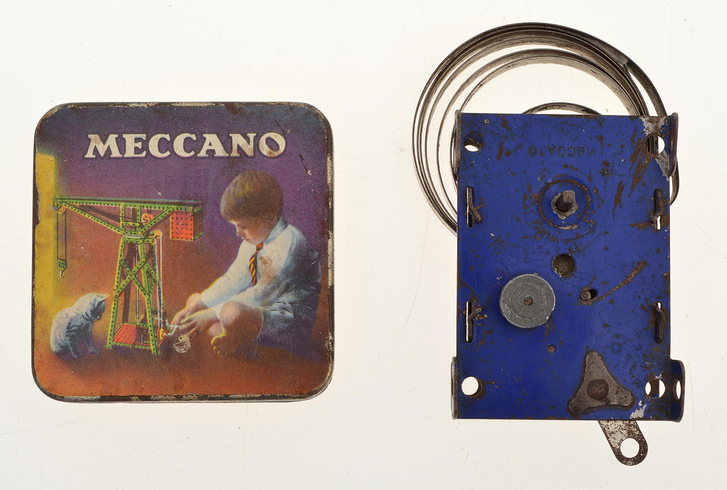 Appraisal: MECCANO SCREW TIN AND MAGIC MOTOR C 'S VG