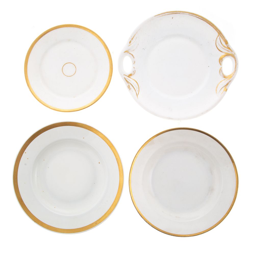 Appraisal: Large Selection of Paris Porcelain Plates Circa - White porcelain