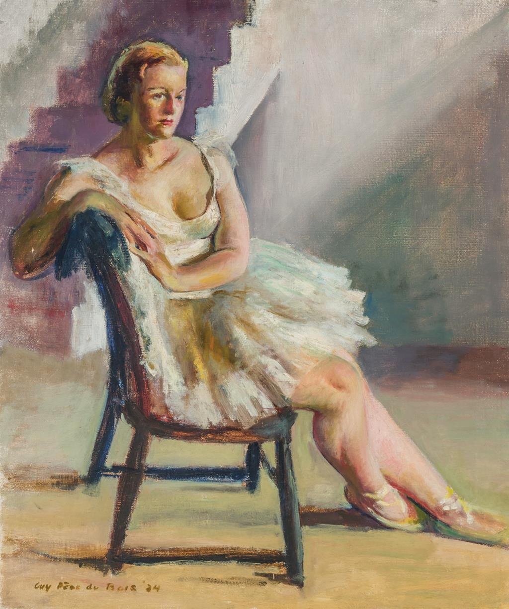 Appraisal: GUY PENE DU BOIS American - Seated Ballet Dancer oil