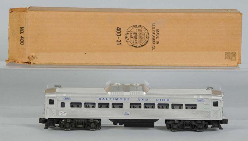 Appraisal: Lionel No O-Gauge Balt Ohio Budd Car in OB Description