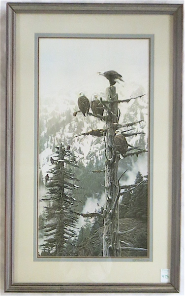 Appraisal: ROD FREDERICK OFF-SET LITHOGRAPH Oregon born Winter's Call Image measures