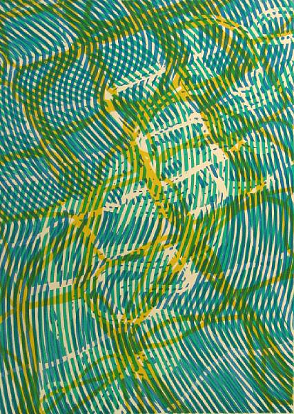 Appraisal: Stanley William Hayter Survol BM Color lithograph printed on Arches