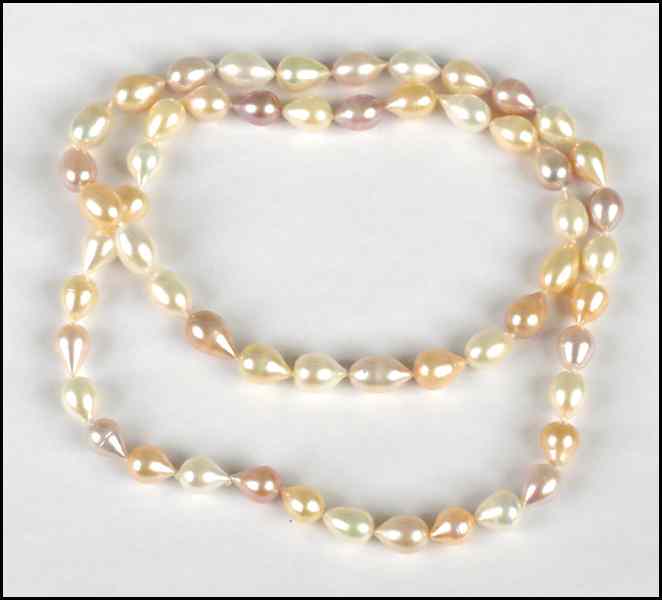 Appraisal: CULTURED MULTI-COLORED PEARL NECKLACE Pearls are - mm Length ''