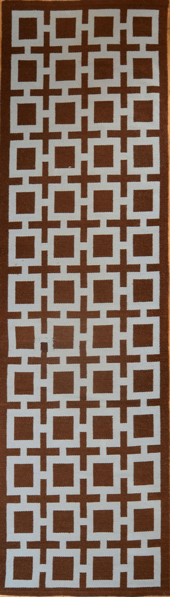 Appraisal: FLATWEAVE GEOMETRIC-PATTERN RUG Approx ft x ft in Estimate -