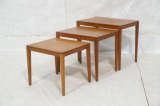 Appraisal: Set Teak BENT SILBERG Nesting Tables Danish Mo Set Teak