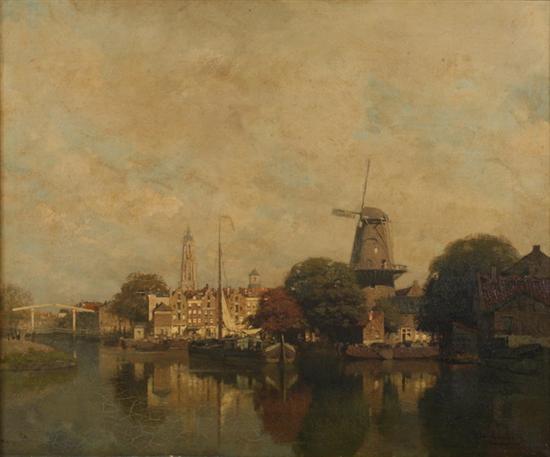 Appraisal: JOHANNES CHRISTIAAN KAREL KLINKENBERG Dutch - VIEW OF DELFT signed