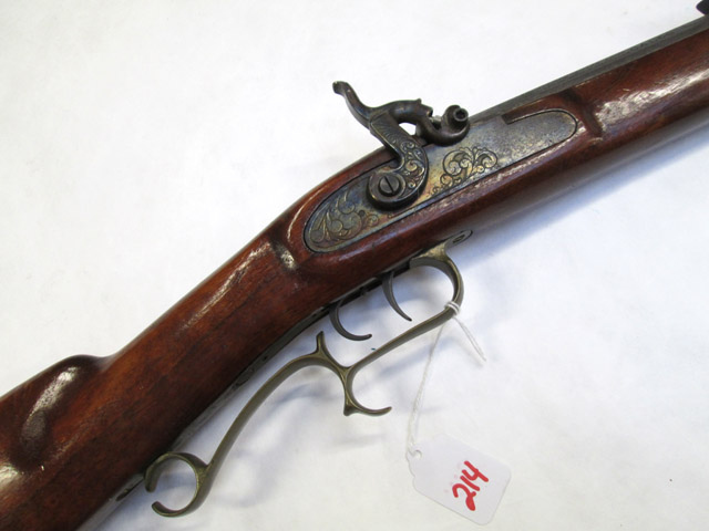 Appraisal: THOMPSON CENTER PERCUSSION HAWKIN RIFLE caliber octagonal barrel walnut half