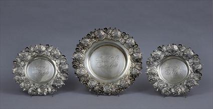 Appraisal: SET OF TWELVE REDLICK AND CO MONOGRAMMED SILVER DESSERT PLATES