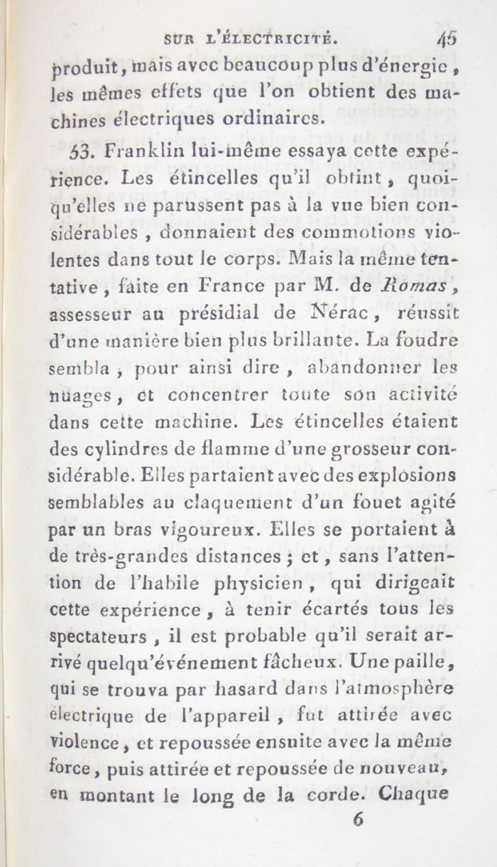 Appraisal: vol Franklin Benjamin Hervieu l'Abbe Essai sur l'Electricite Atmospherique Paris