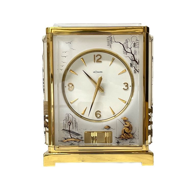 Appraisal: Jaeger LeCoultre Atmos - Chinois Opale Clock RARE Jaeger LeCoultre