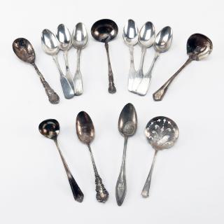 Appraisal: Grouping of Thirteen Sterling Silver Flatware Grouping of Thirteen Sterling