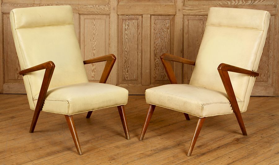 Appraisal: PAIR MID CENTURY MODERN ARM CHAIRS VLADIMIR KAGAN A pair