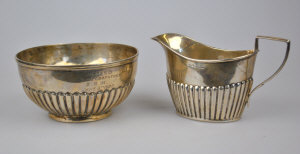 Appraisal: A Victorian half-reeded sugar basin London to w a similar