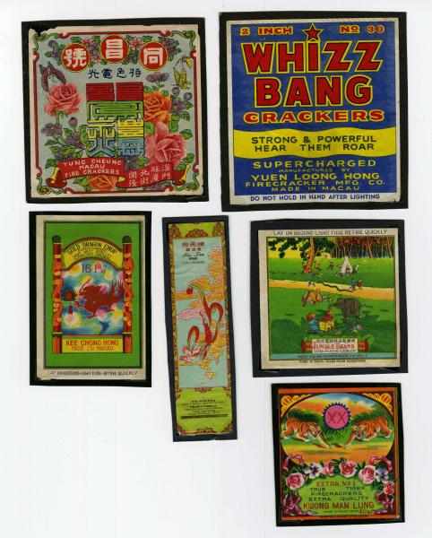 Appraisal: Lot of Firecracker Labels Includes Whizz Bang Toung Cheong Gold