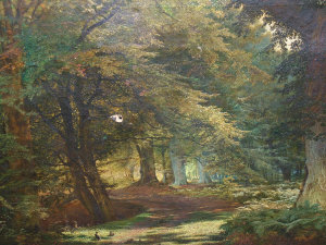 Appraisal: Follower of Edmund George Warren - - A woodland clearing