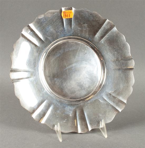 Appraisal: American Art Deco style sterling silver tray Manchester Silver Co