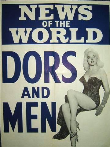 Appraisal: DIANA DORS - NEWS OF THE WORLD An original advertising