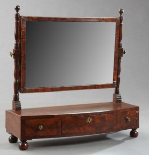 Appraisal: English Shaving Mirror th c the rectangular m English Shaving