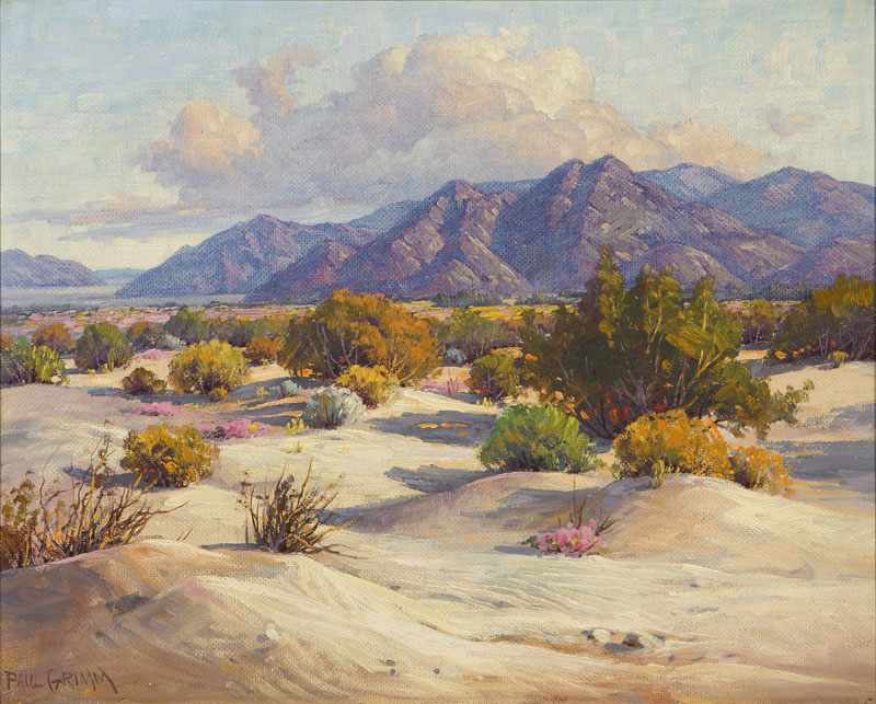 Appraisal: Paul Grimm - Palm Springs CA Colorful Growths Blooming Desert