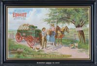 Appraisal: HICKMAN-EBBERT WAGON CO TIN SIGN Self-framed tin sign featuring a